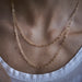 Micro Rectangle Chain Layered Necklace - 14K Gold Filled