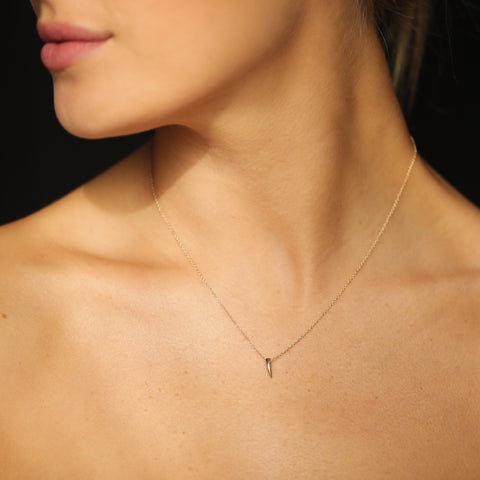 alternate image of Mini Horn Necklace - Gold