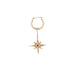 North Star Pendant Earring - Gold