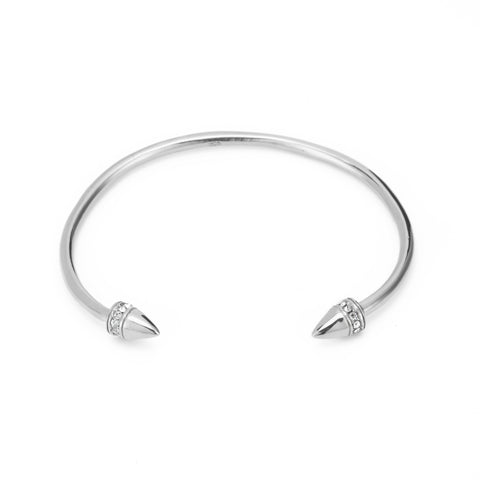 alternate image of Power Bracelet with Diamond Pavé - White Gold