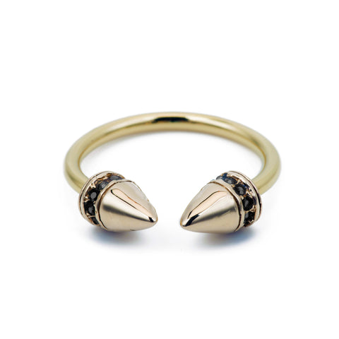 primary image of Power Ring With Diamond Pavé - Gold