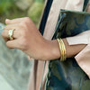 Raw Thin Cuff - Gold