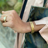 Raw Thin Cuff - 14K Gold Plated