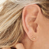 Diamond Staple Earrings - Gold