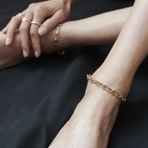 alternate image of Chunky Chain Anklet - Sterling Silver