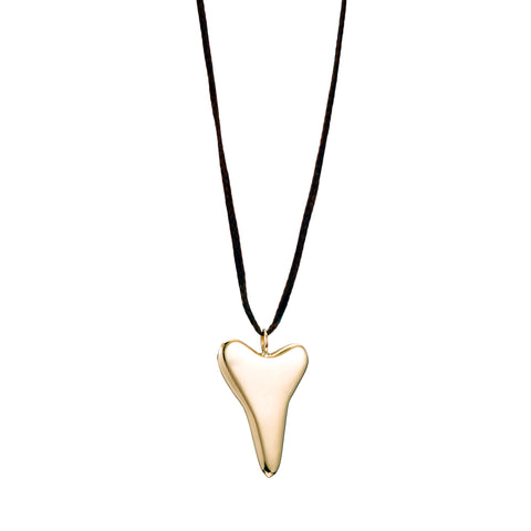 primary image of Raw Large Heart Pendant - Gold