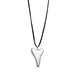 Raw Large Heart Pendant - Sterling Silver