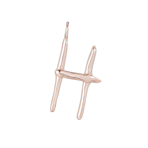 primary image of Raw Letter H - Rose Gold