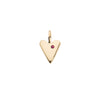 Raw Ruby Small Heart Pendant - Gold