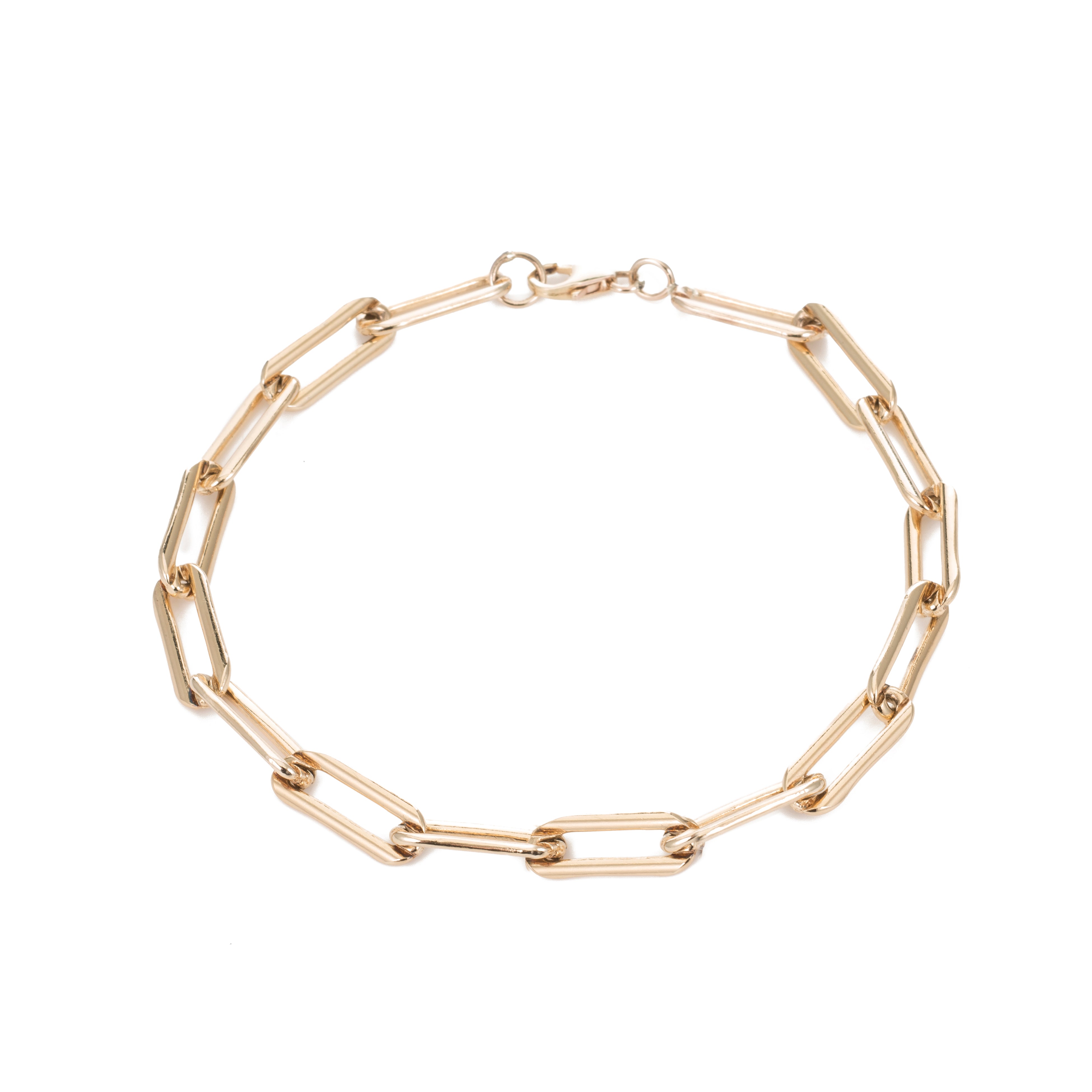 Rectangle Link Chain Bracelet - 14K Gold Filled | Mara Scalise