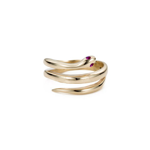 primary image of Ruby Snake Ring - Gold
