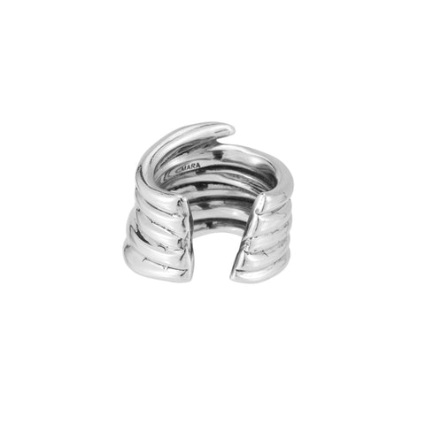 alternate image of Raw Chunky Snake Ring - Sterling Silver