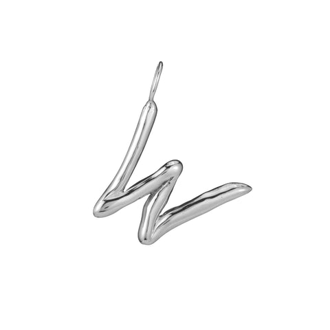 primary image of Raw Letter W - Sterling Silver