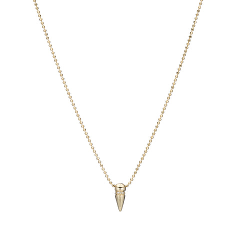 primary image of Spike Necklace with Diamonds - Gold