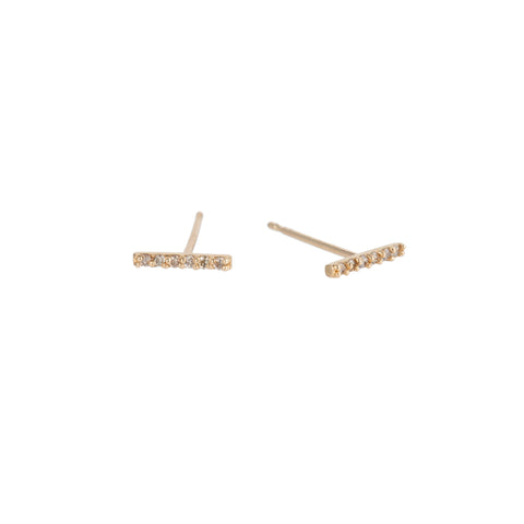 primary image of Diamond Staple Earrings - Gold
