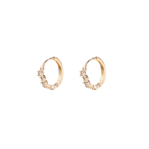 alternate image of Stardust Hoop Earrings - Gold