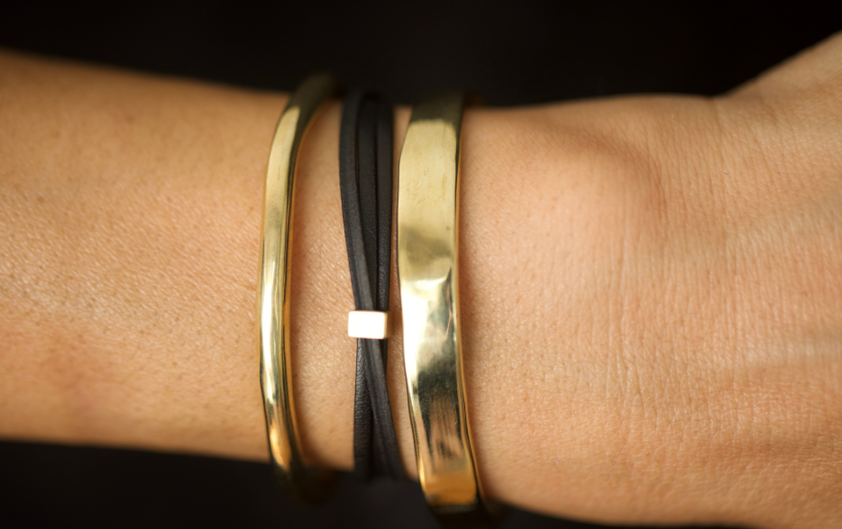 Raw Flat Cuff - 14K Gold Plated