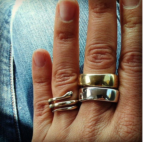 alternate image of Raw Cuff Ring - 14K Gold Plated