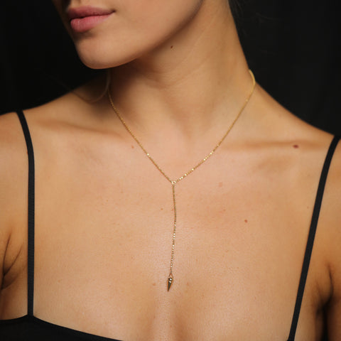 alternate image of Spike Dew Necklace - Gold