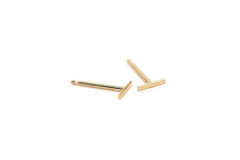 alternate image of Staple Earrings - Gold