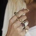 Power Ring With Diamond Pavé - Gold