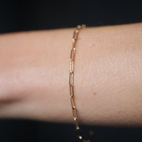 alternate image of Micro Rectangle Chain Bracelet - 14K Gold Filled