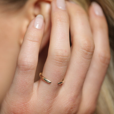 alternate image of Raw Open Round Ring - Gold