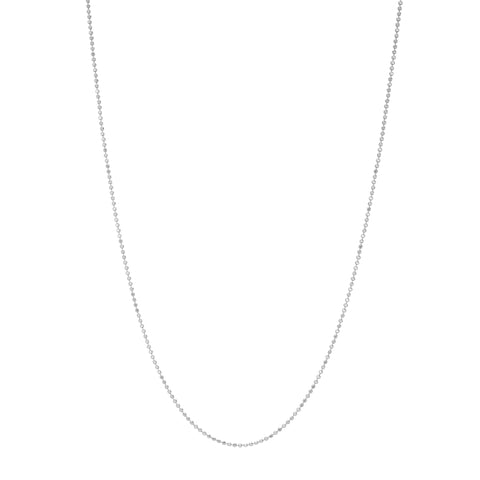 alternate image of Ball Chain Necklace - White Gold